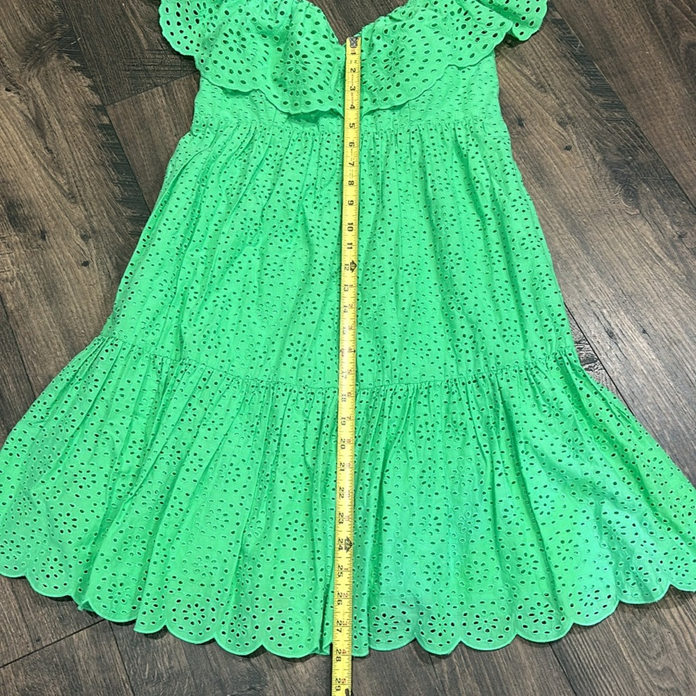NWT Lilly Pulitzer Asteria Eyelet Babydoll Dress Cabana Green Size 0 - Picture 5 of 11